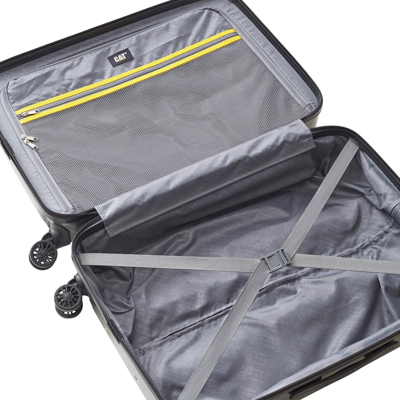 Σετ 3 Heavy Duty Βαλίτσες Βαρέως Τύπου 50-60-70cm με Κλειδαριά NESTED CAT-D CAT® 84041 με Βαλίτσα Καμπίνας Caterpillar - Brushed Steel 83